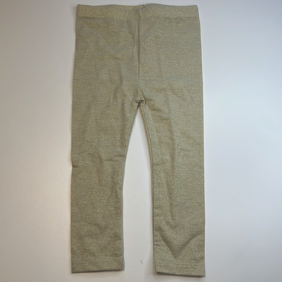 Starting Out White & Gold Sparkle 3PC Set, Faux Fur Vest, Shirt, & Leggings, NWT - Picture 6 of 7